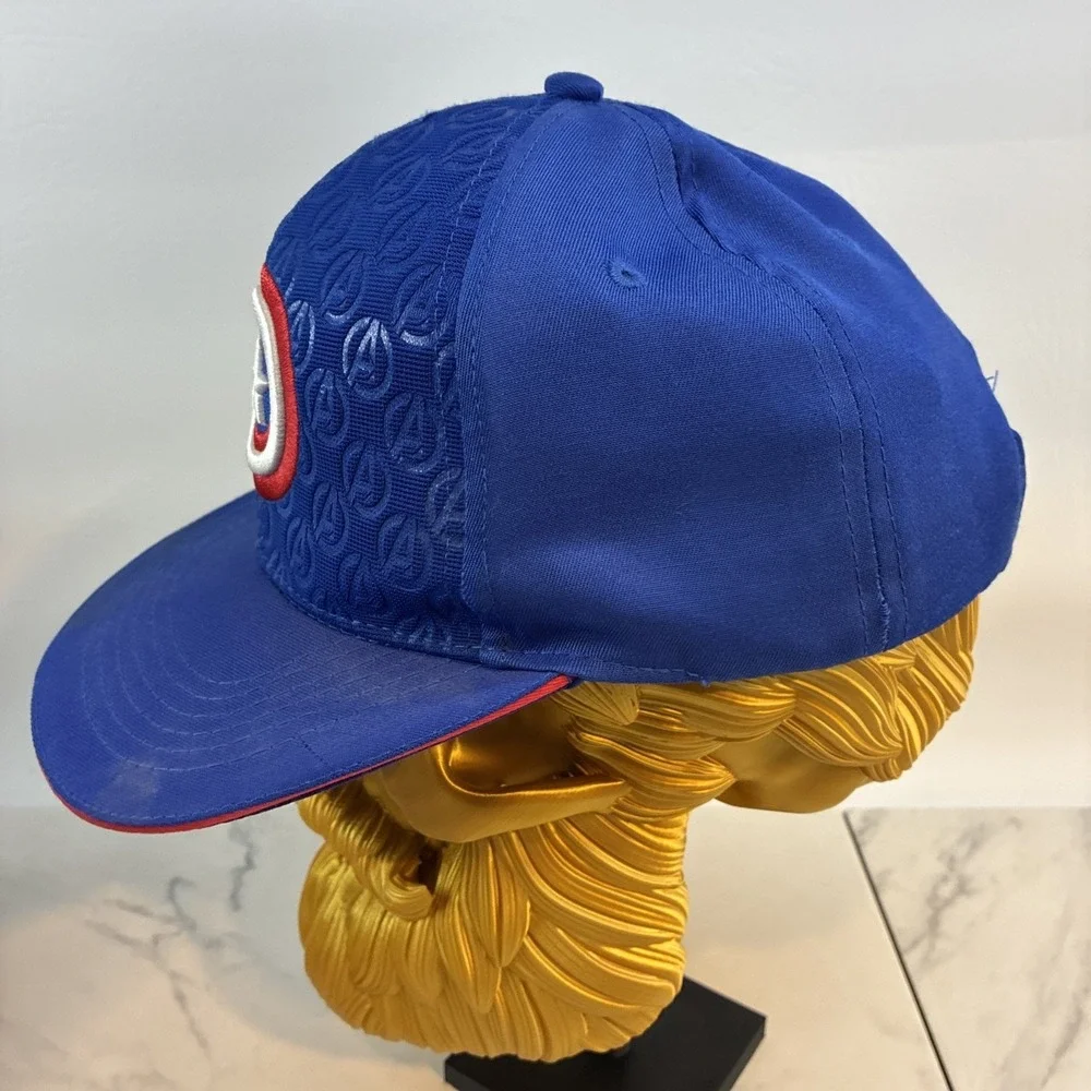Captain America Hat Cap Youth Boys Kids Blue Avengers Adjustable Logo